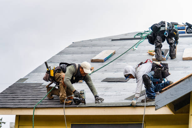 Professional Gutter Installation technician working in Buffalo, TX